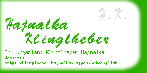 hajnalka klinglheber business card